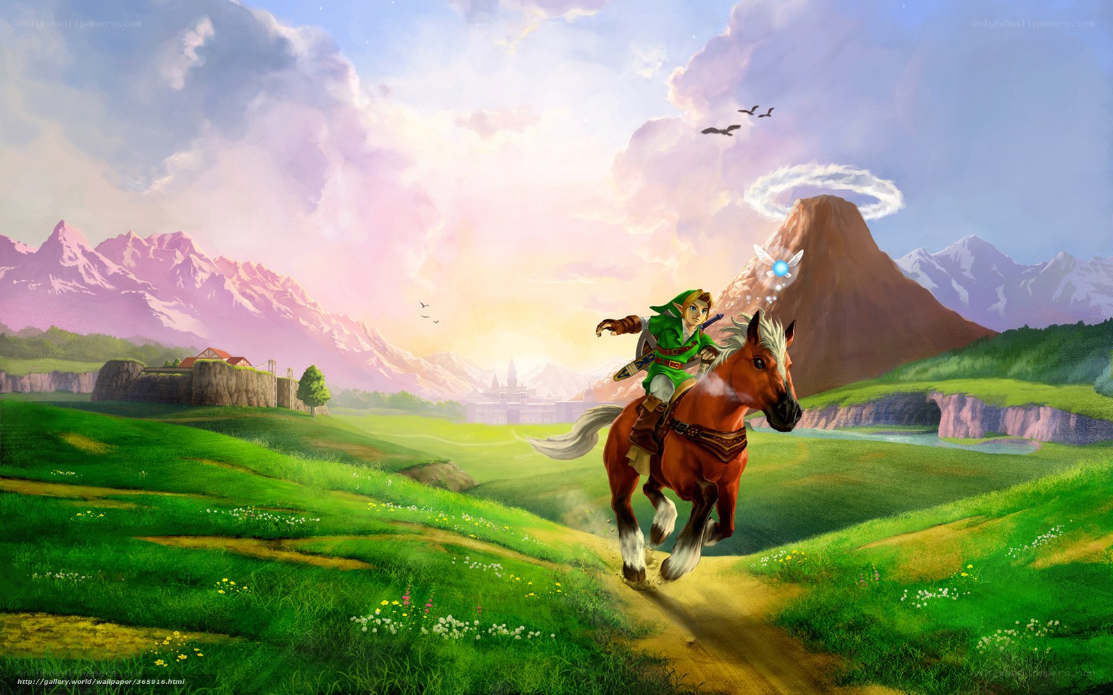 Link rides through Hyrule