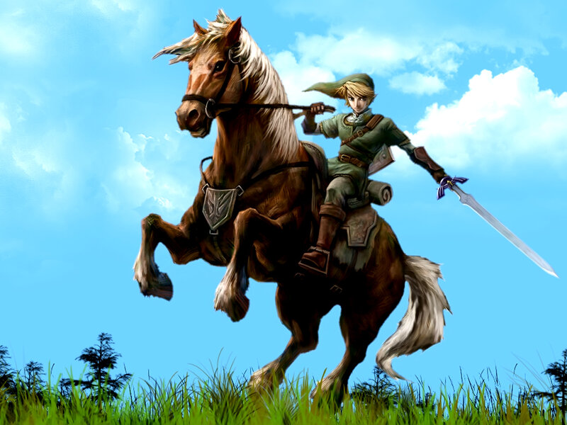 Link riding a horse