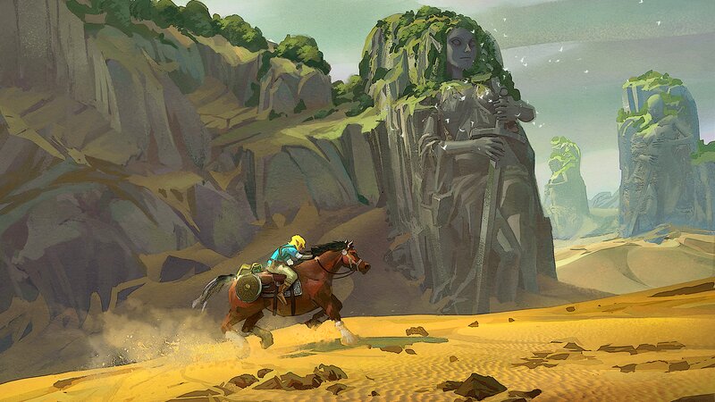 Link Riding a Horse — Yellow