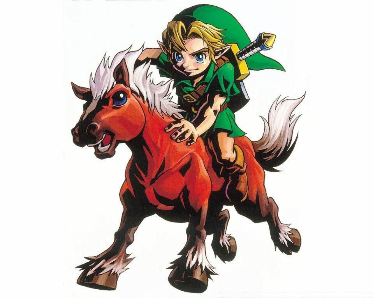 Link riding Epona
