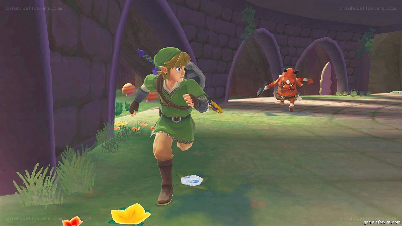 Link running from a monster
