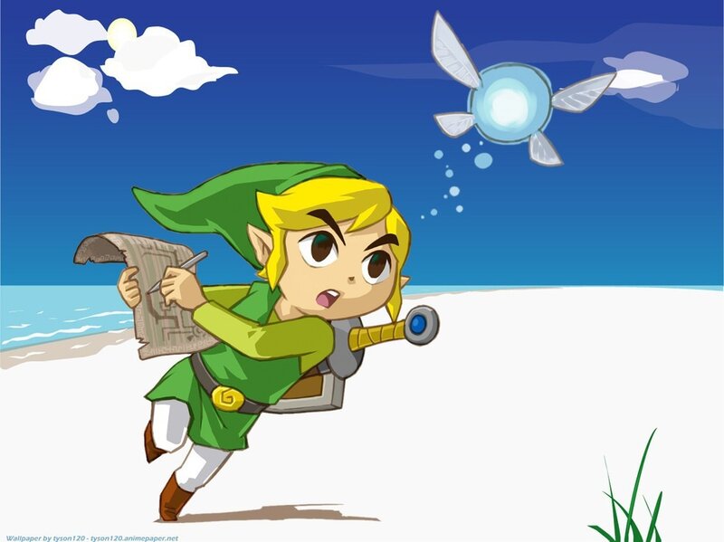 Link Running on Beach