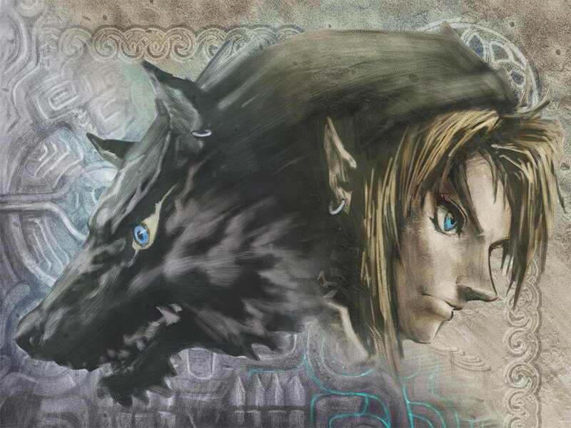 Link's wolf form artwork