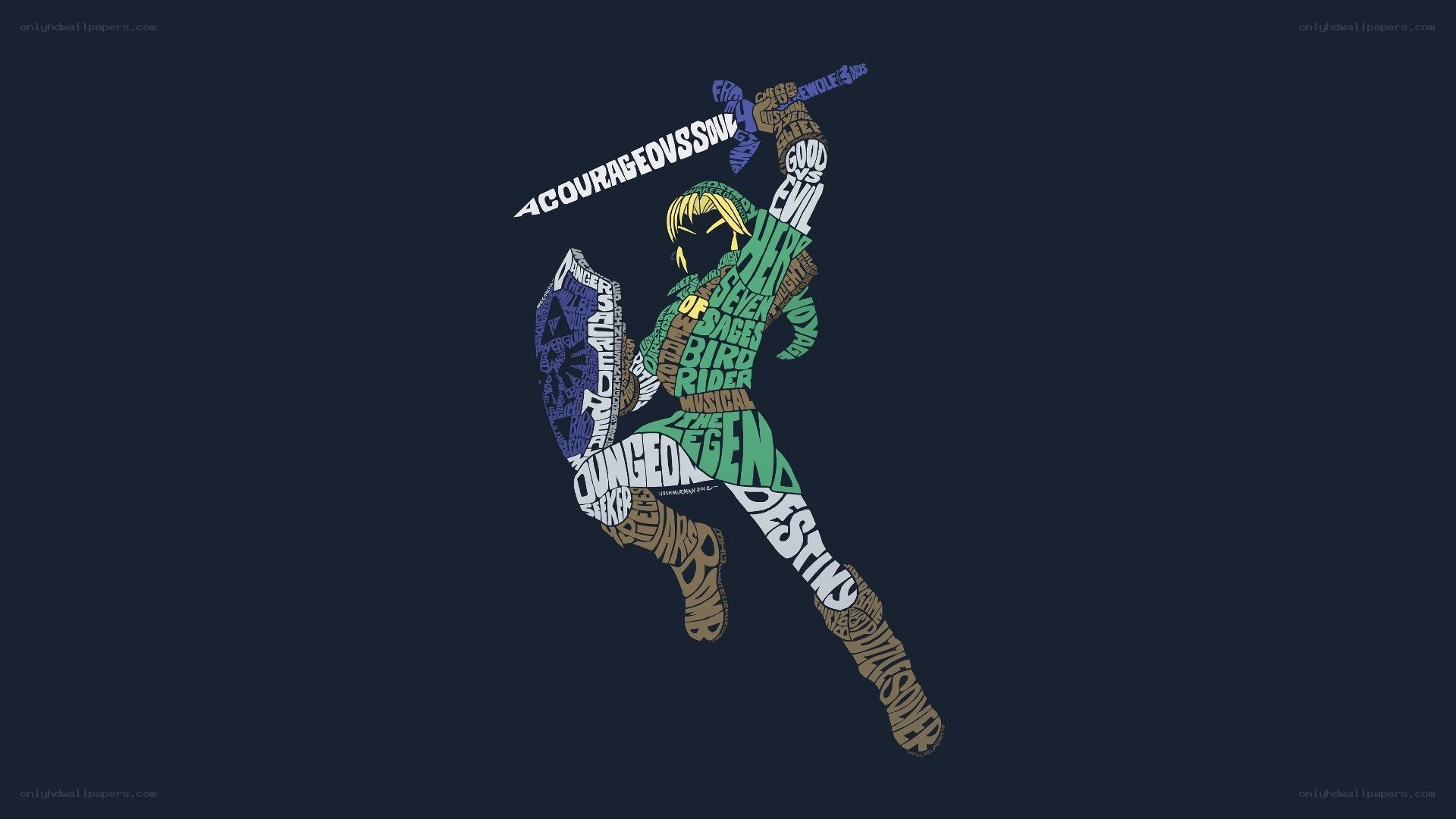 Link's word art silhouette