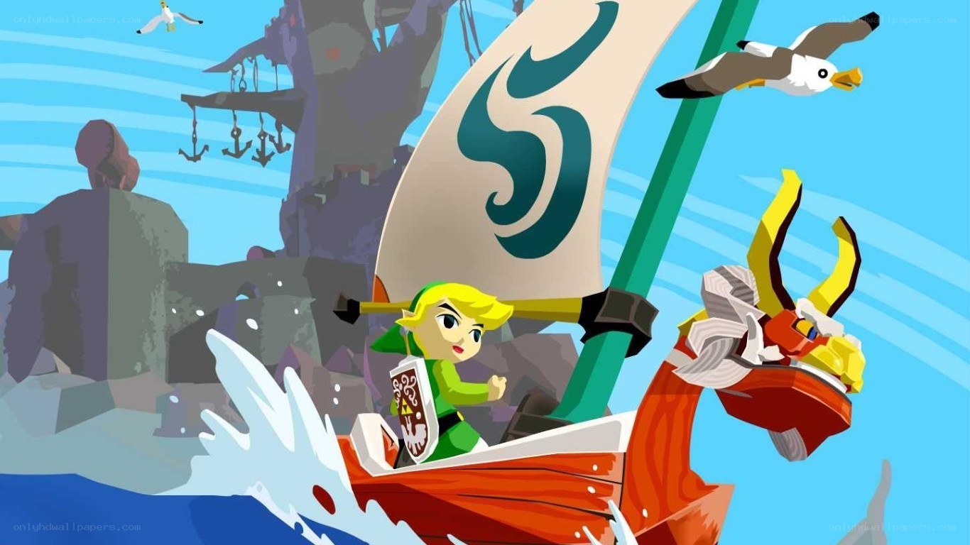 Link sails on a ship