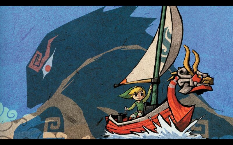 Link sails past a giant shadow