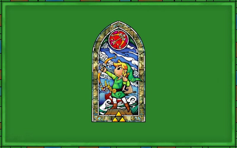 Link stained glass window
