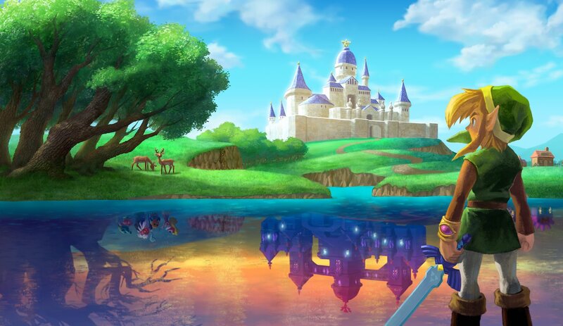 Link Standing by Water — Green
