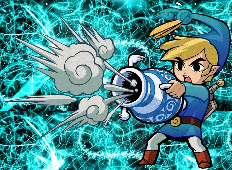 Link using a wind potion