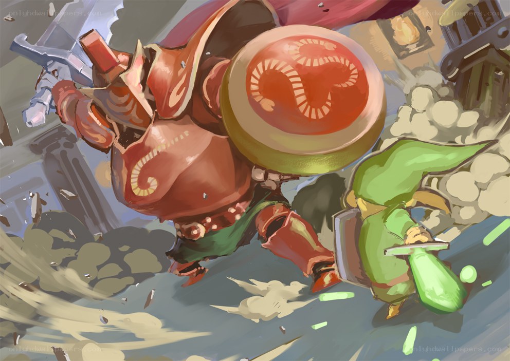 Link vs. armored knight