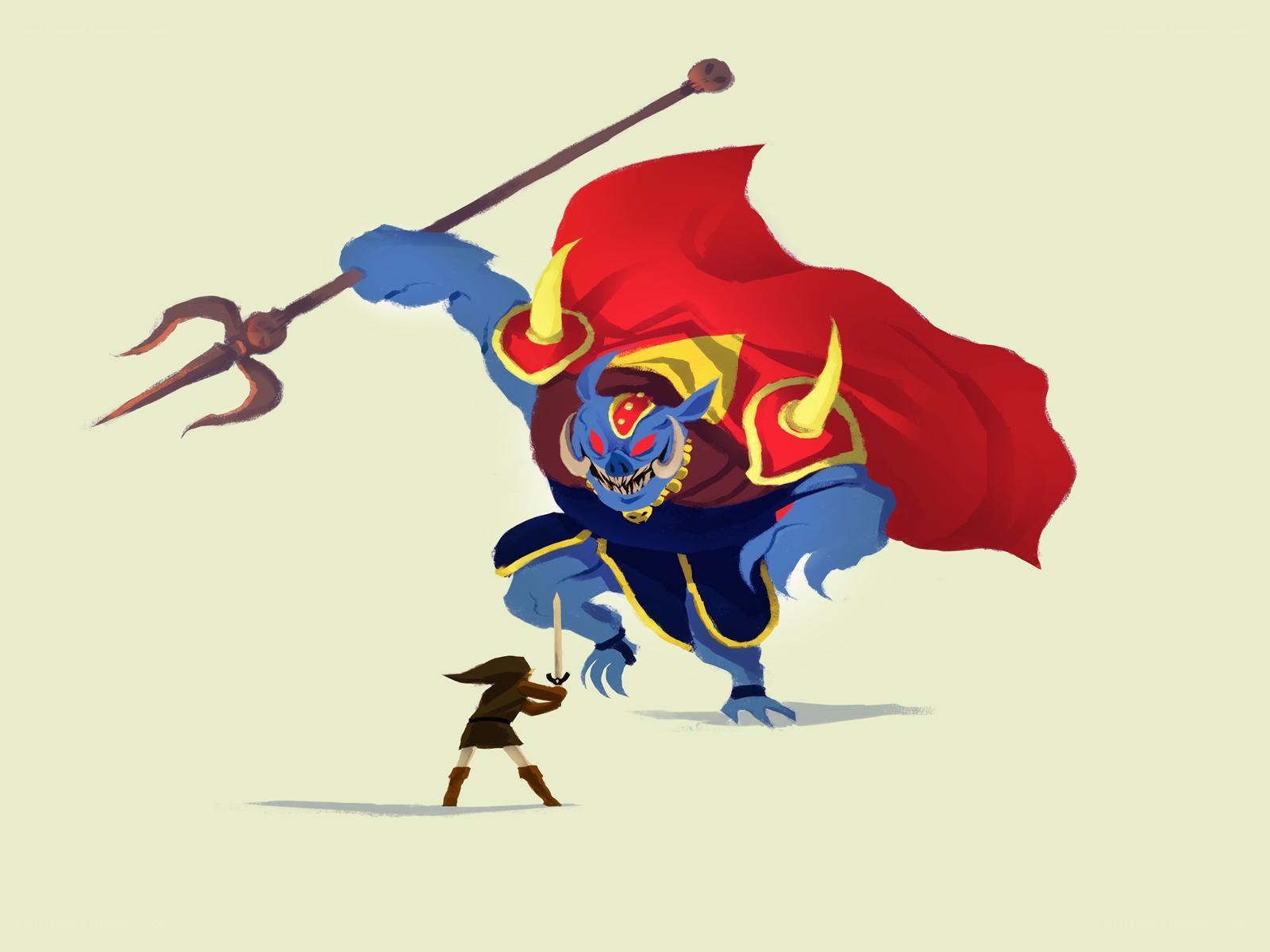 Link vs. Ganon battle