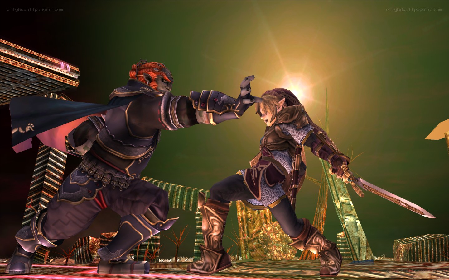 Link vs. Ganondorf battle