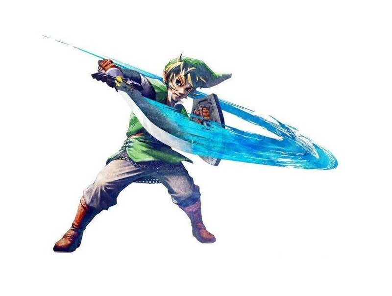 Link wielding a sword