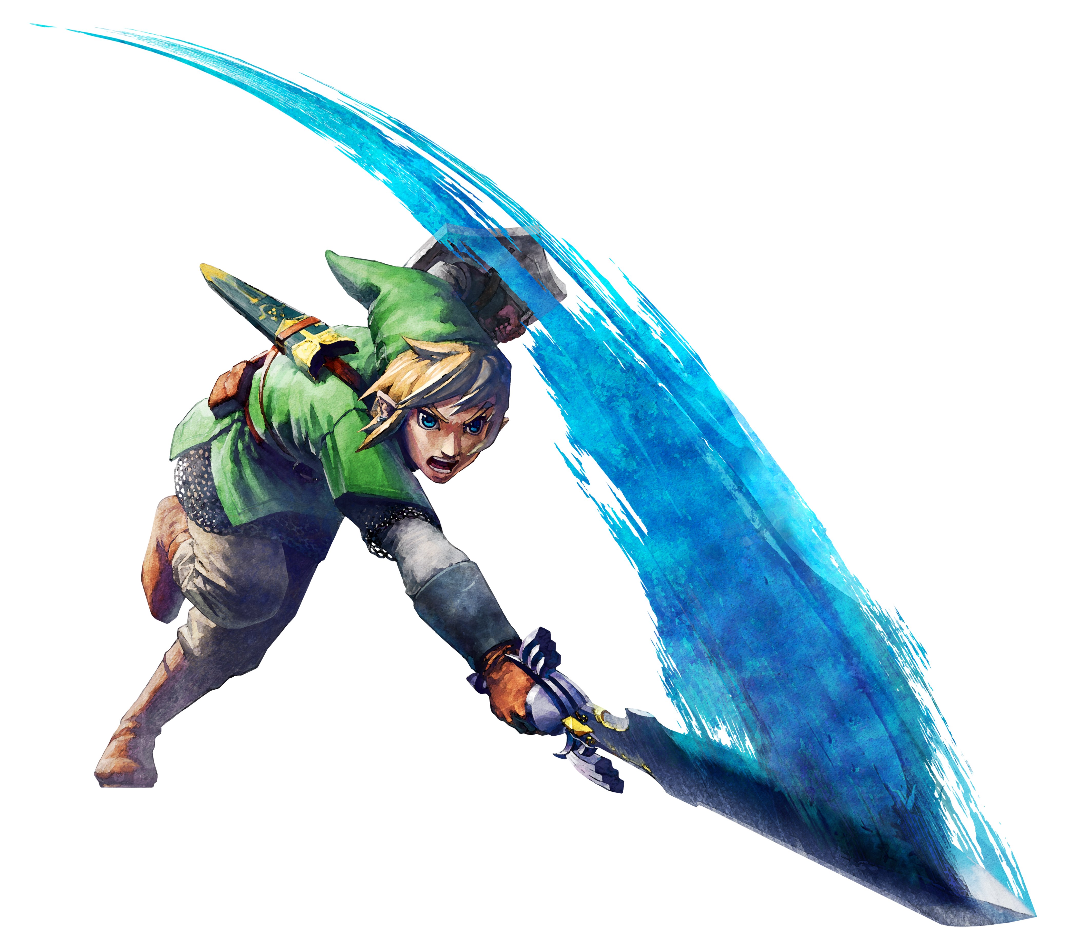 Link wields Master Sword