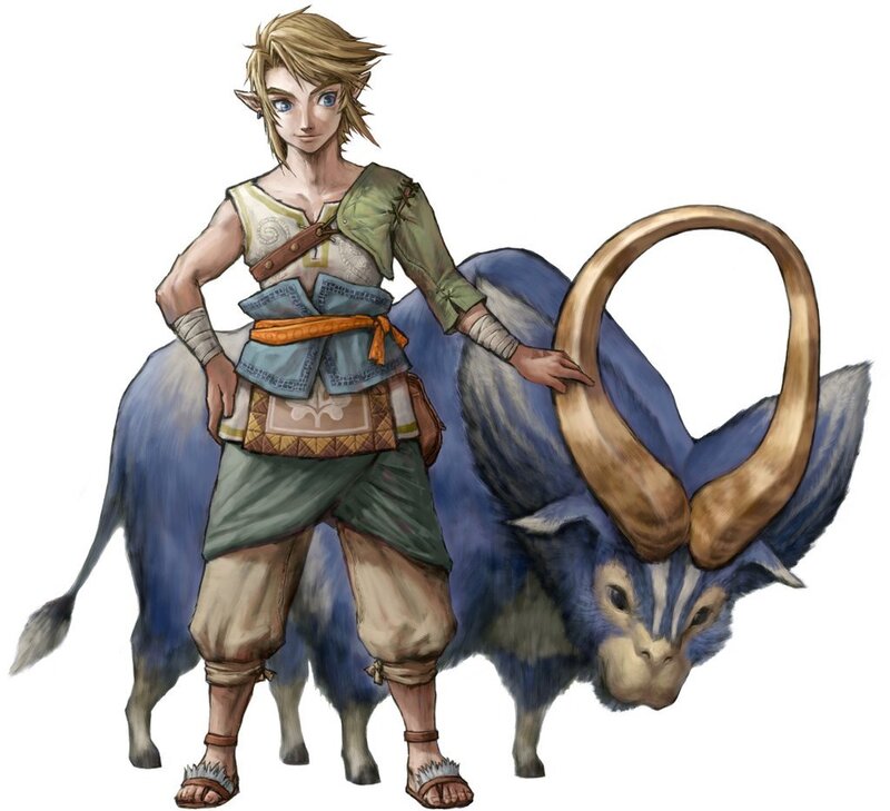 Link with a blue boar