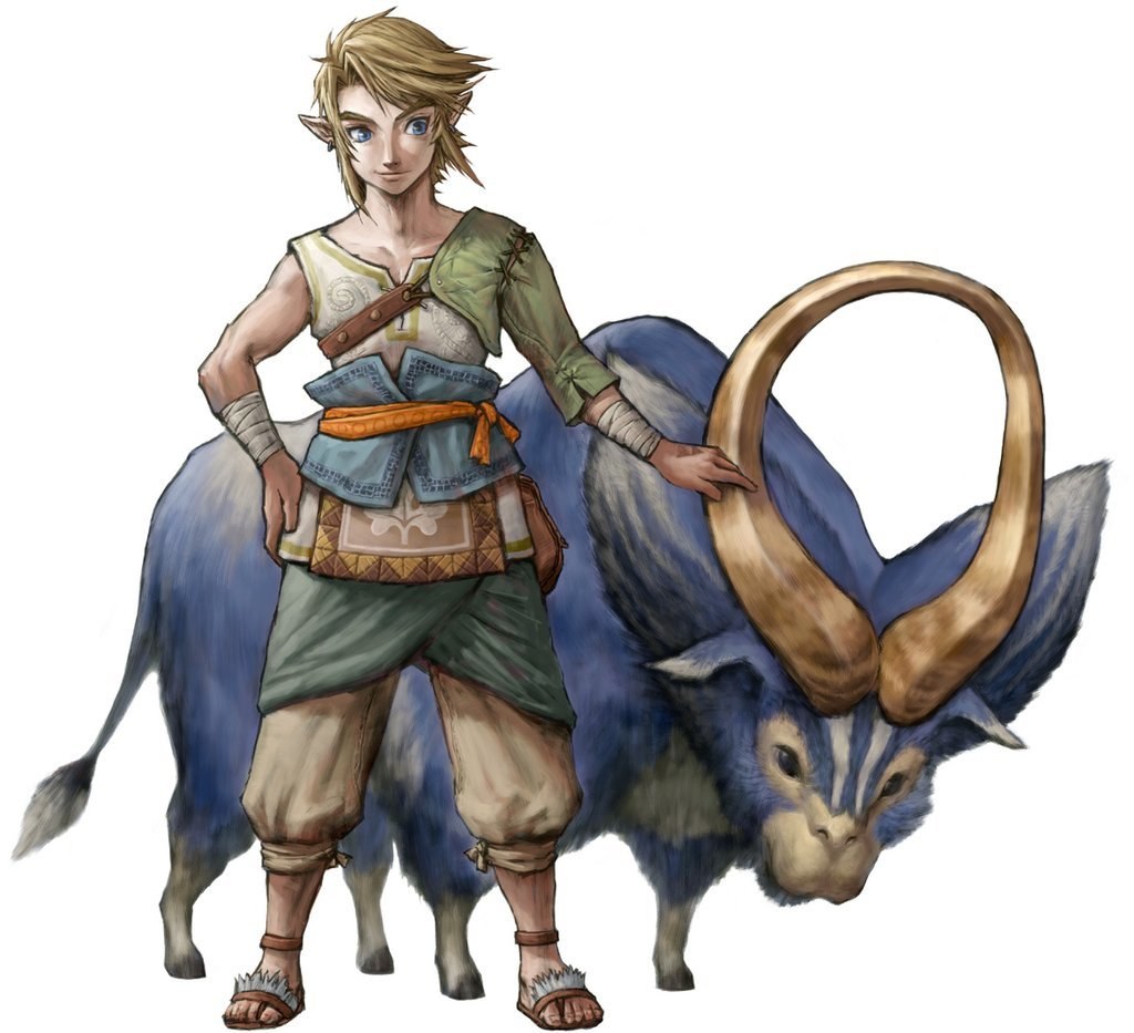 Link with a blue boar