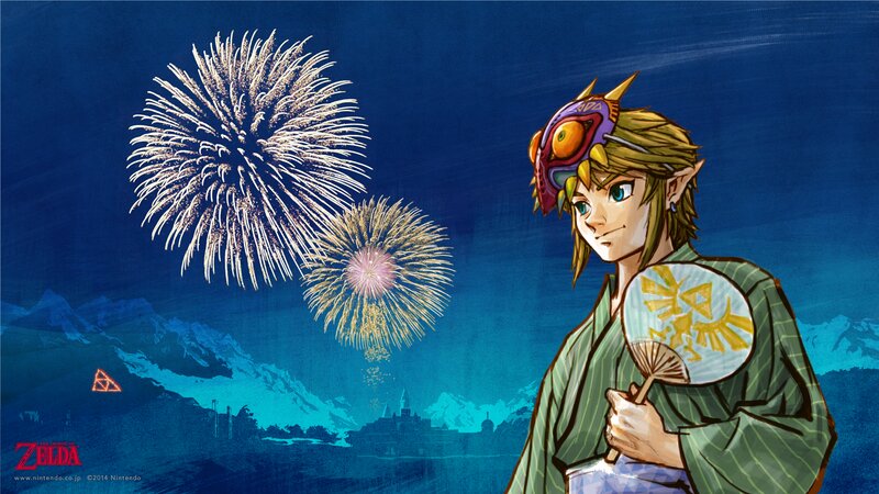 Link with Fan and Fireworks
