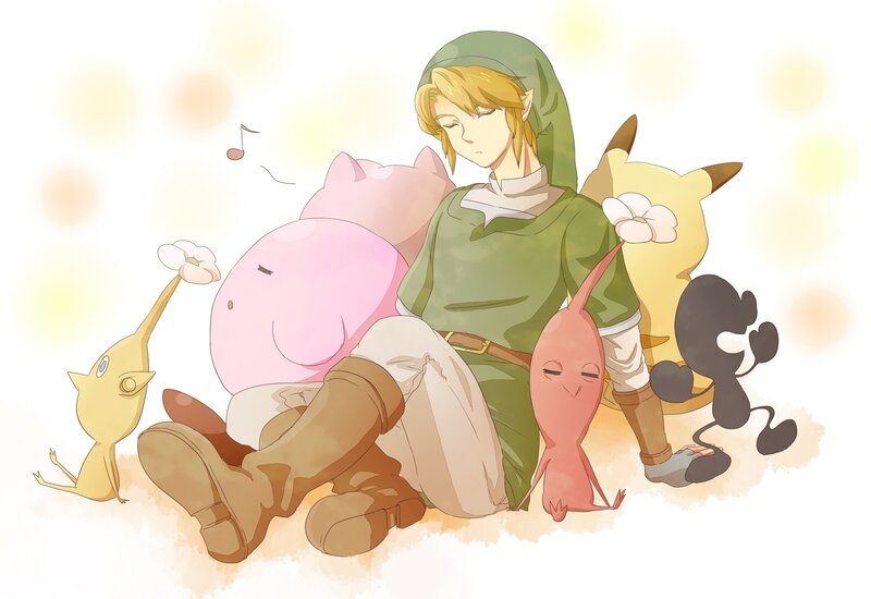 Link with his friends