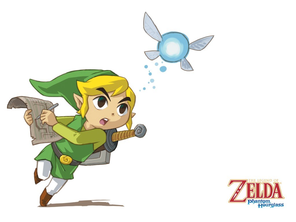Link with map and fairy