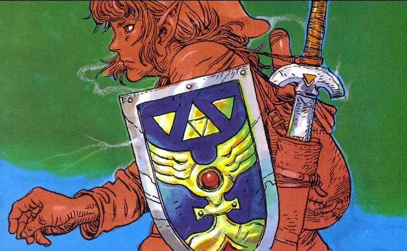 Link with shield and sword