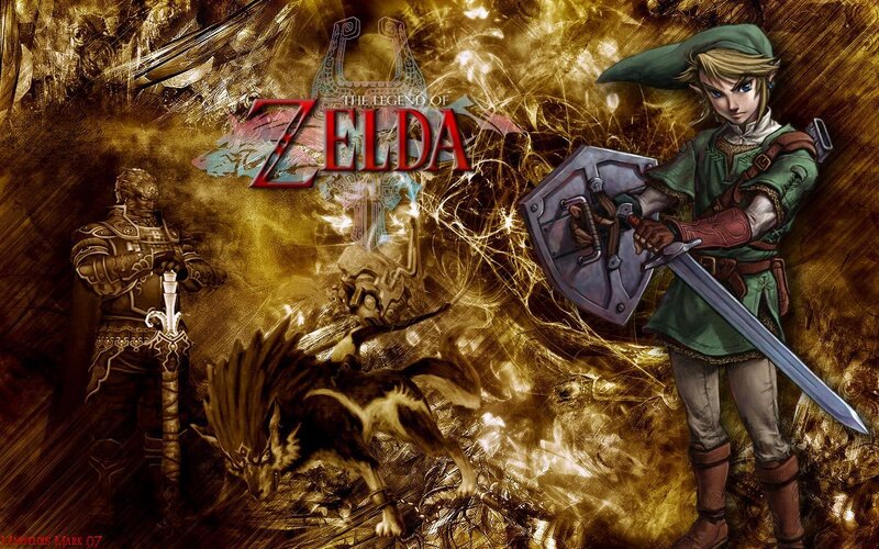 Link with Sword and Shield — Gold