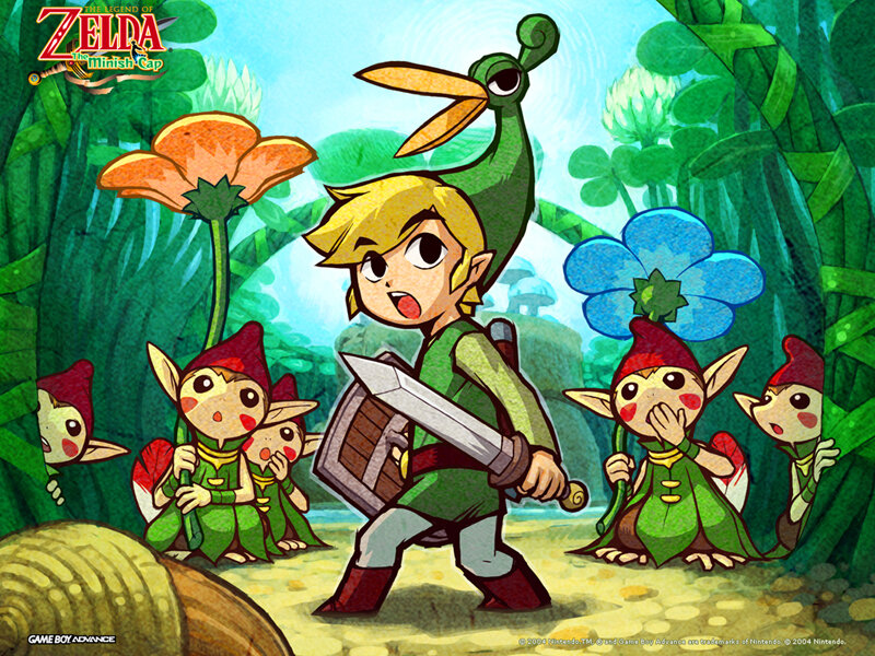 Link with Sword and Shield — Green