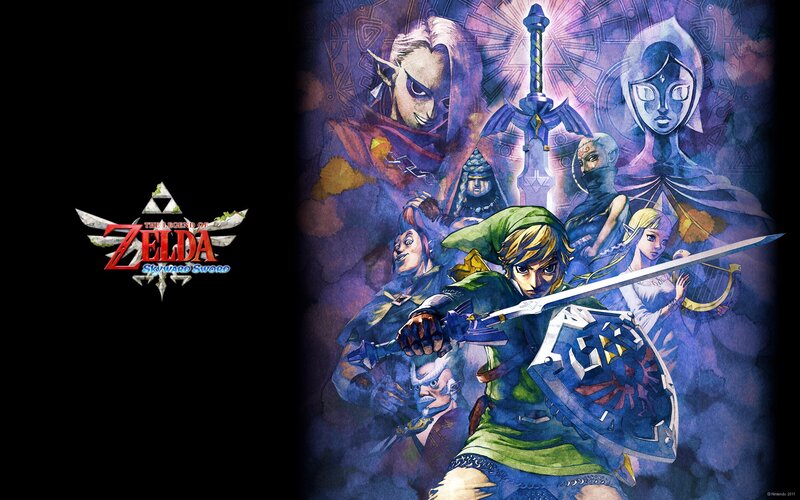 Link with Sword and Shield — Purple, Dramatic, Digital Art