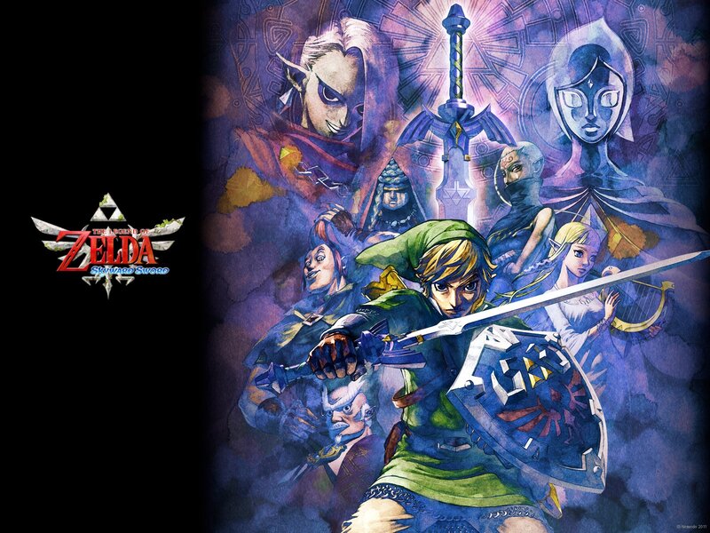 Link with Sword and Shield — Purple, Dramatic, Illustration