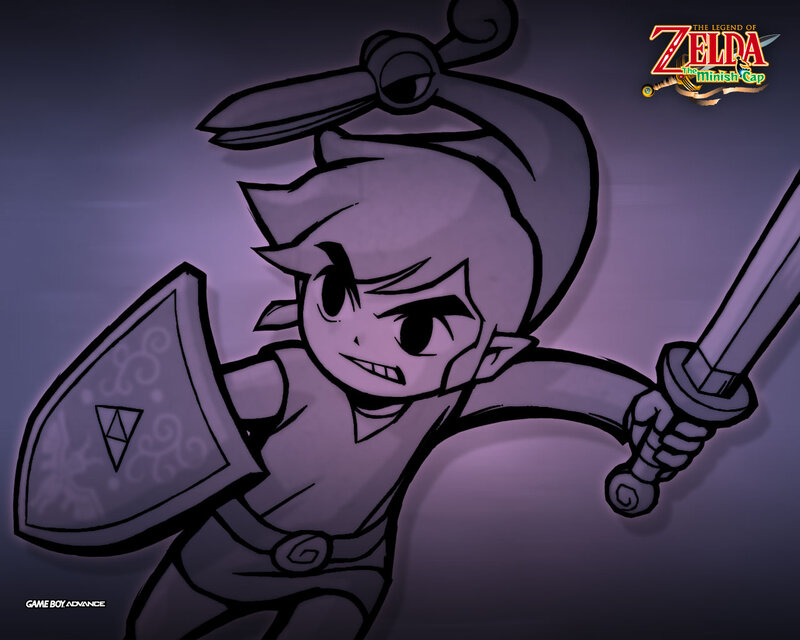 Link with Sword and Shield — Purple