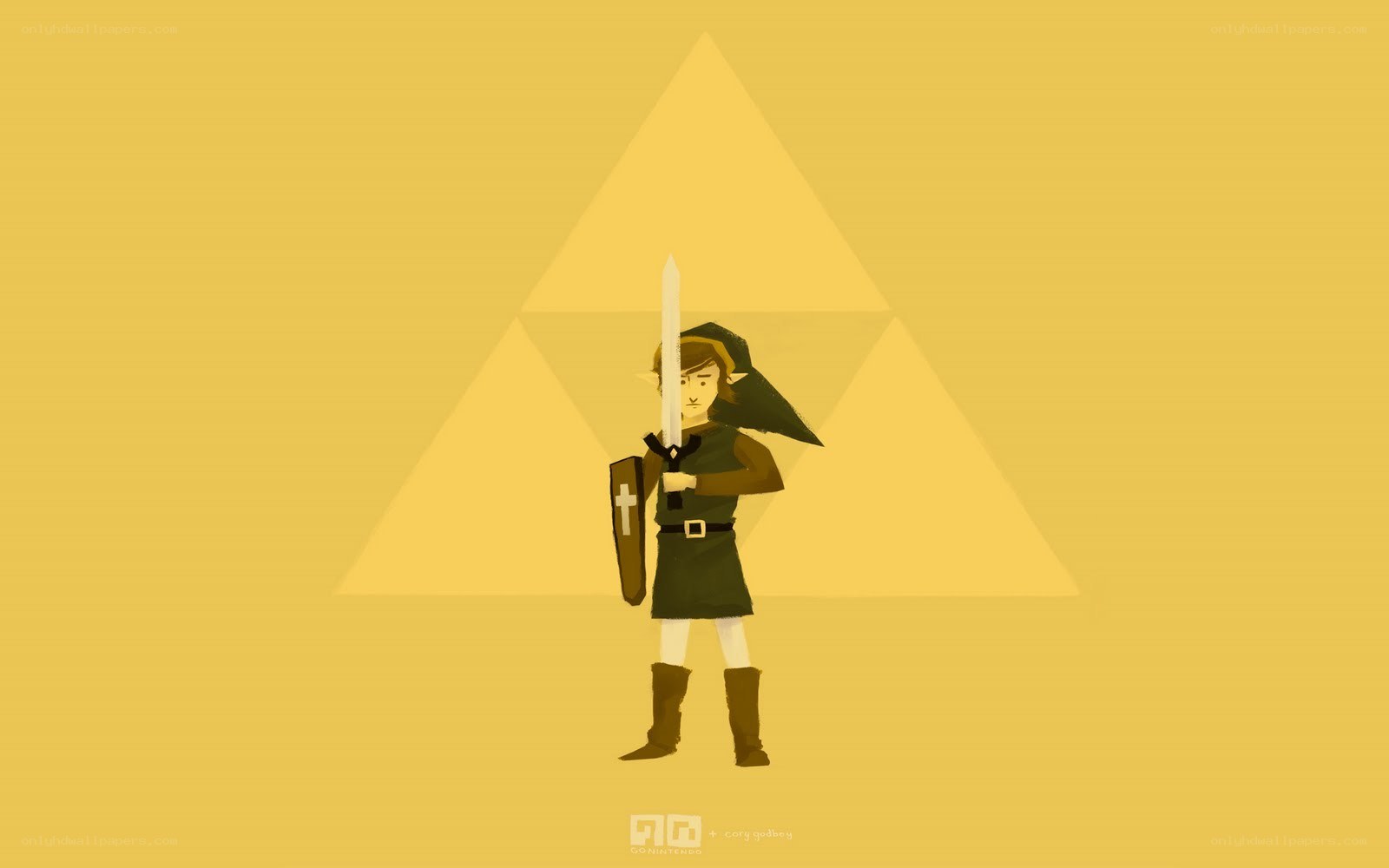 Link with sword and shield