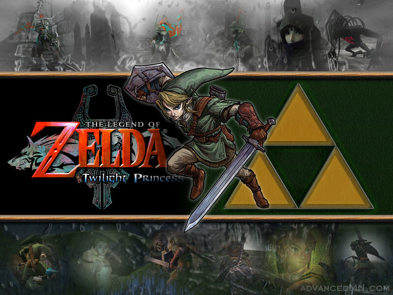 Link with Sword — Green, Dramatic, Night, Digital Art, Triforce Symbol