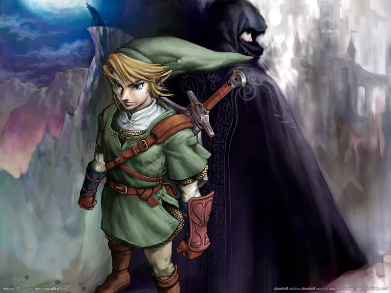 Link with Sword — Green, Dramatic, Night