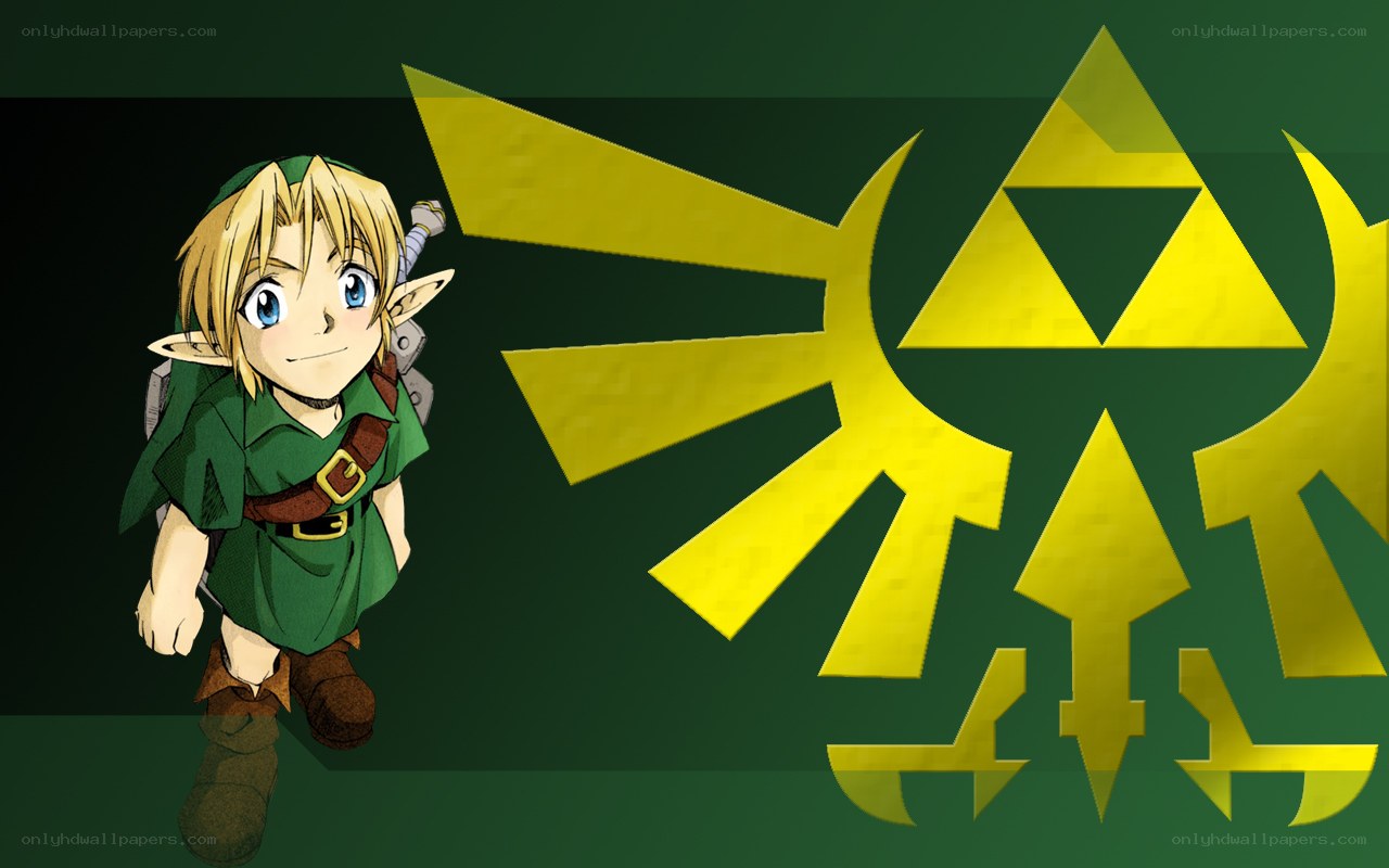 Link with Triforce symbol