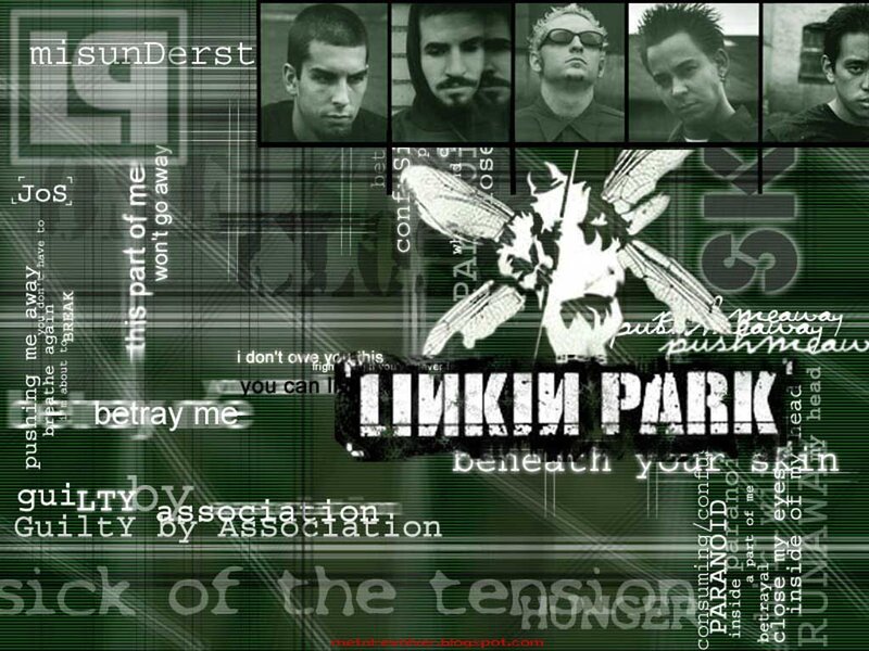 Linkin Park Band Collage — Green