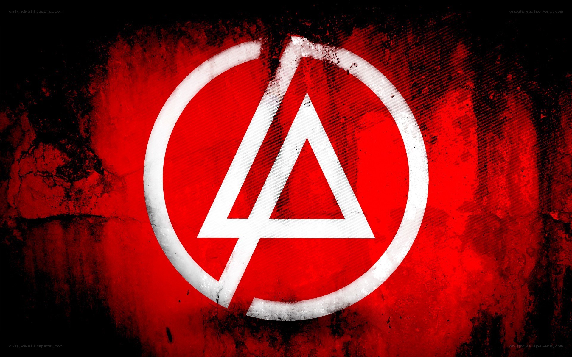 Linkin Park logo on red background