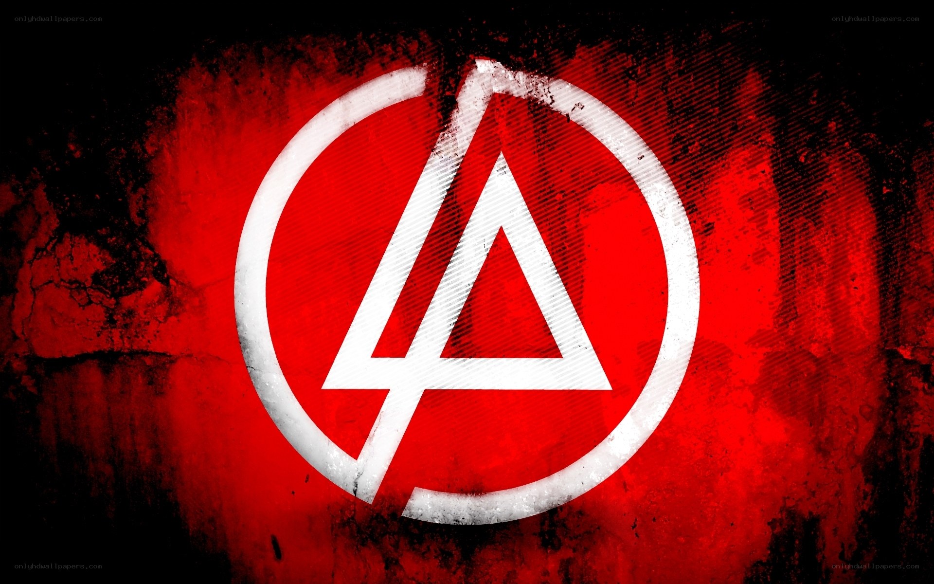 Linkin Park logo on red background