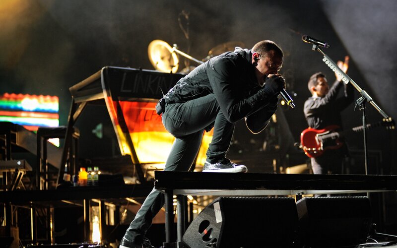 Linkin Park performing live