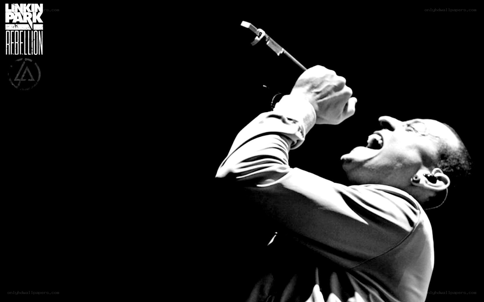 Linkin Park performing on stage
