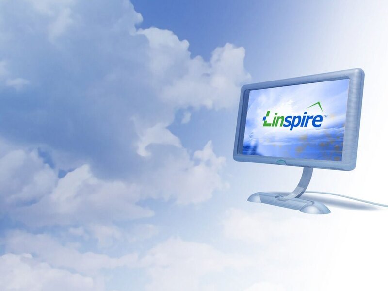 Linspire logo on monitor