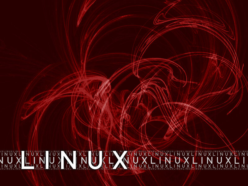 Linux abstract red background