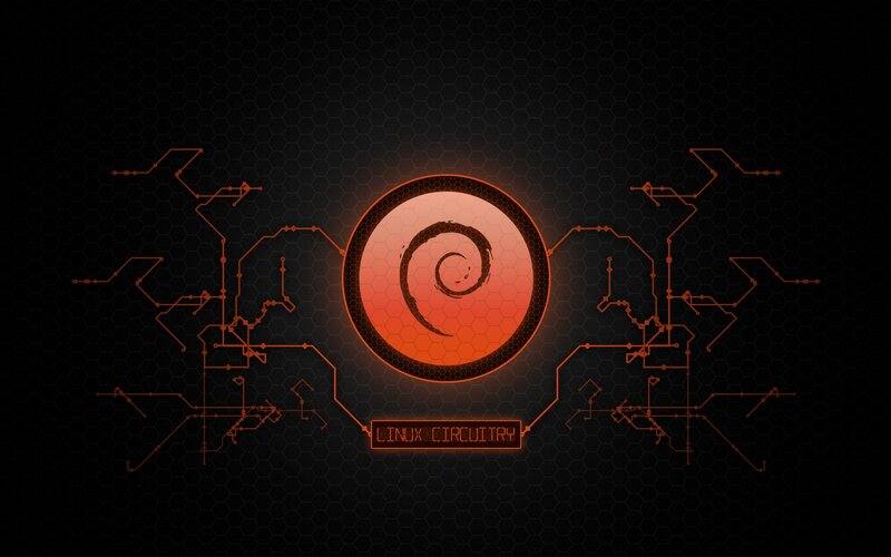 Linux Circuitry Logo — Black