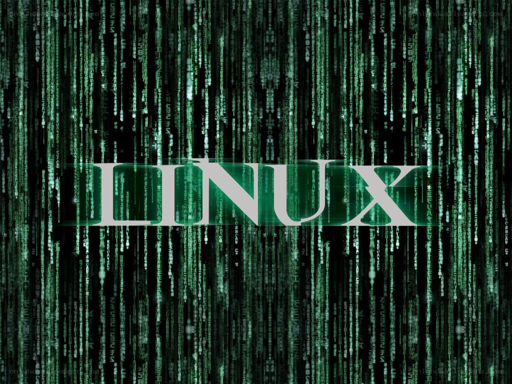 Linux code matrix background
