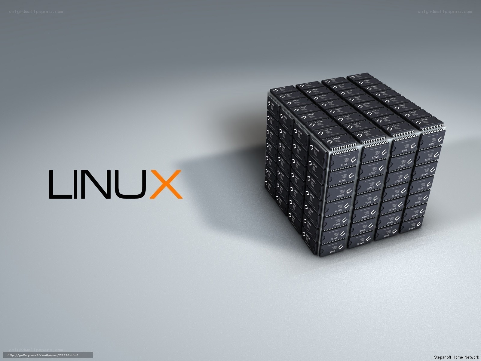Linux cube of chips