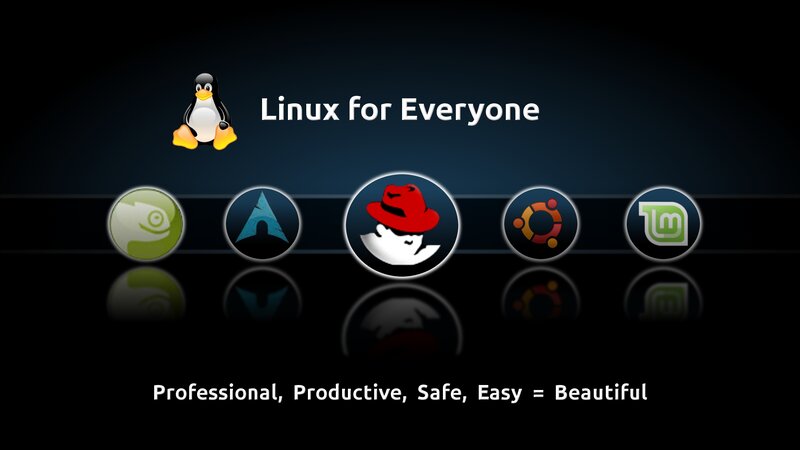 Linux Distribution Logos — Black