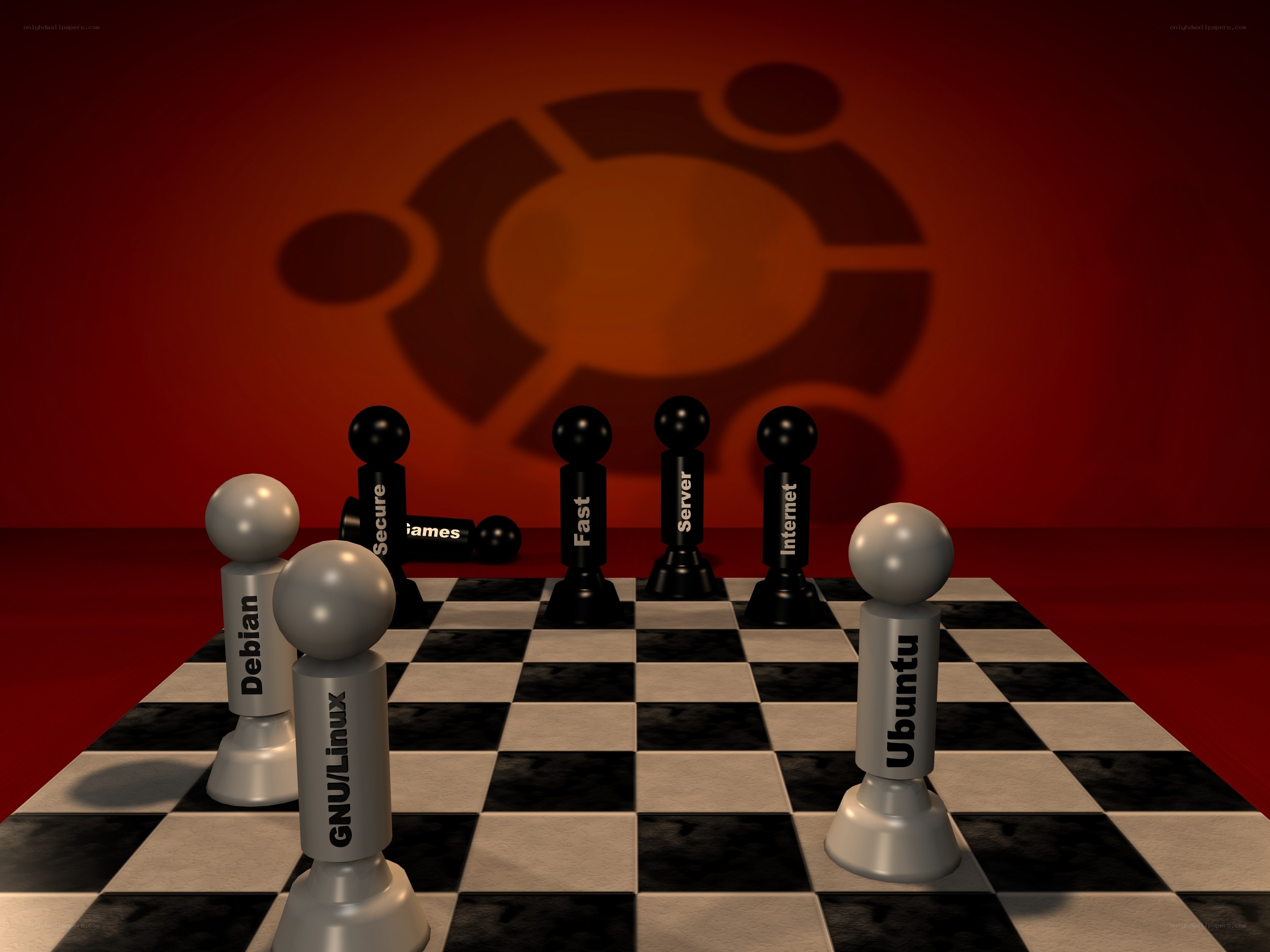 Linux distributions chess game
