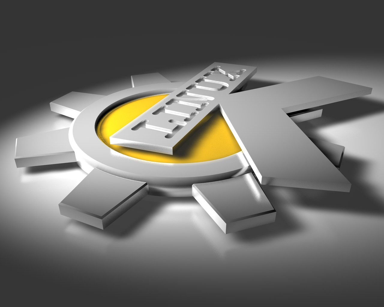 Linux logo 3D render