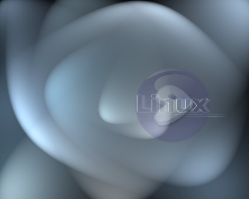 Linux Logo on Abstract Background