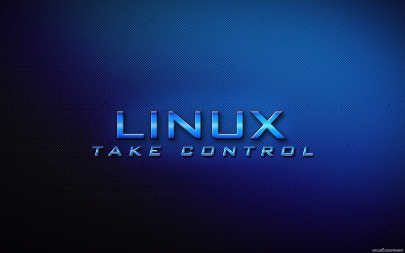 Linux Logo on Blue Background — Dramatic