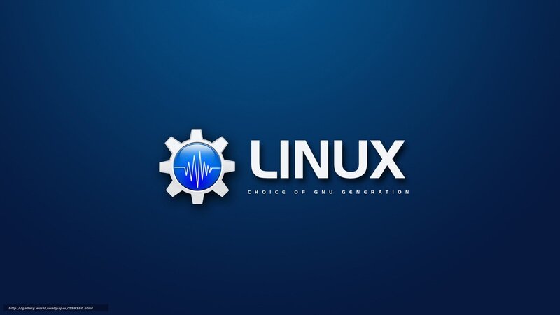 Linux Logo on Blue
