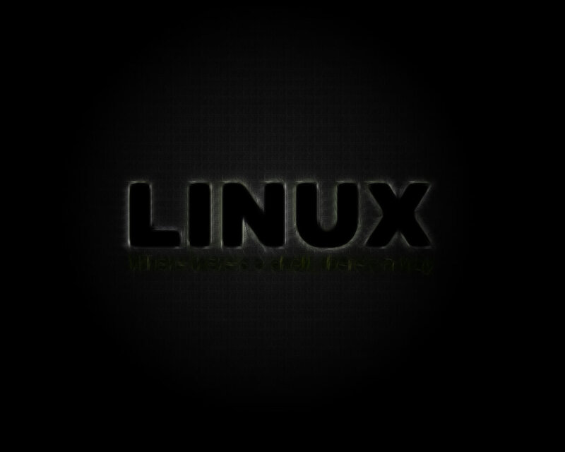 Linux logo on dark background